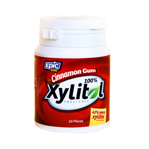 Epic Dental 100% Xylitol Sweetened Cinnamon Gum - 50 Ea